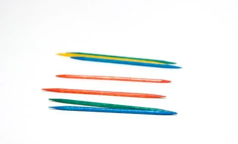 Isolated Colored Toothpick Stock Photos