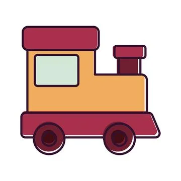 Isolated colored train toy icon Vector Stock Illustration