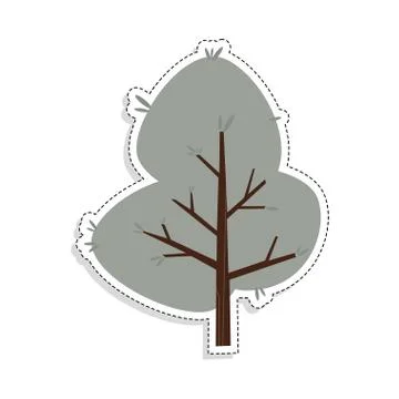 Isolated colored tree icon Stock Illustration