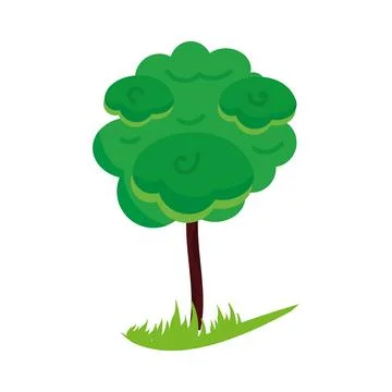 Isolated colored tree sketch icon Vector Stock Illustration
