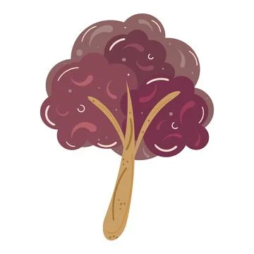Isolated colored tree sketch icon Vector Stock Illustration