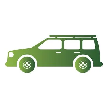 Isolated colored van icon Flat design Vector Stock Illustration