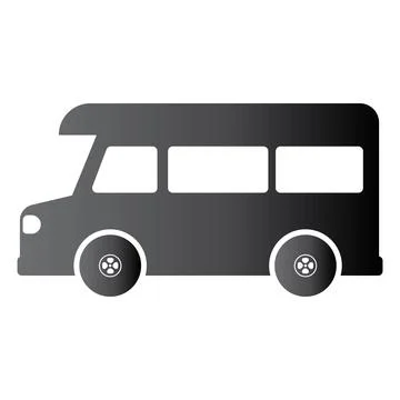 Isolated colored van icon Flat design Vector Stock Illustration
