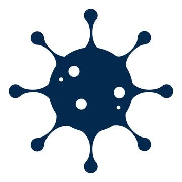 Isolated colored virus flat design icon Vector Stock Illustration