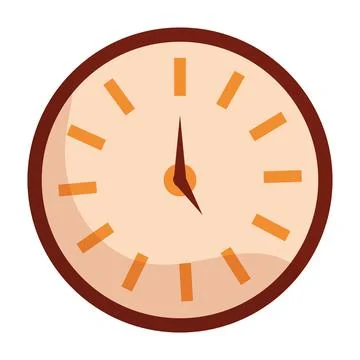 Isolated colored wall clock icon Vector Stock Illustration
