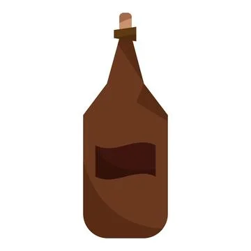 Isolated colored wine bottle sketch icon Vector Stock Illustration