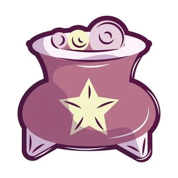 Isolated colored witch cauldron magic icon Vector Stock-Illustration