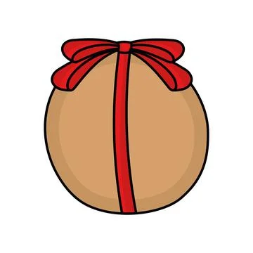 Isolated colored wrapped gift sketch icon Vector Stock Illustration