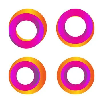 Isolated colorful abstract vector logo. Round shapes. Loading si Stock Illustration