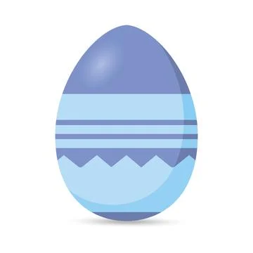 Isolated colorful decorated easter egg Stock Illustration