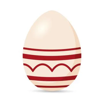 Isolated colorful decorated easter egg Stock Illustration