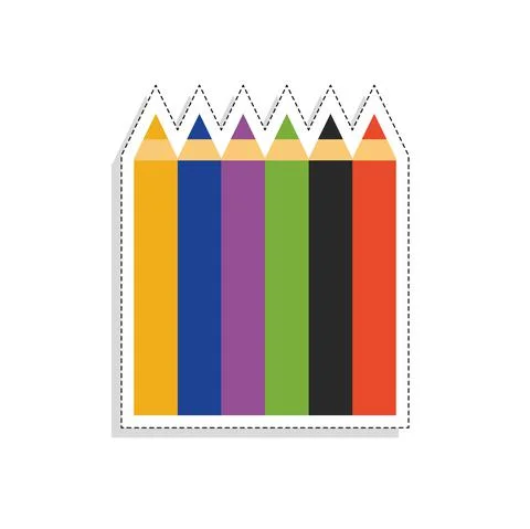 Isolated colors tool sticker Stock Illustration