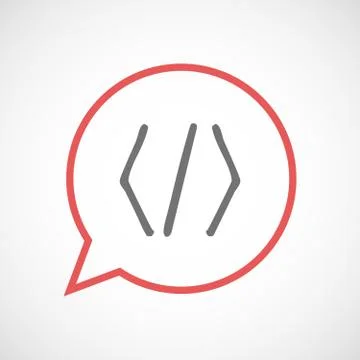 Isolated comic balloon with a code sign イラスト素材