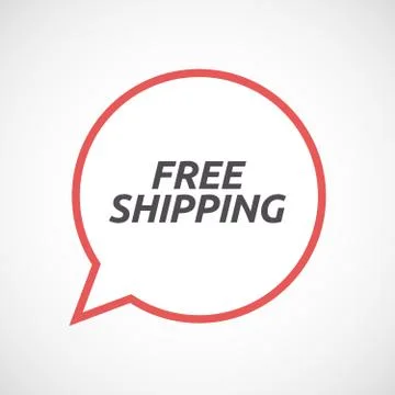 Isolated comic balloon icon with    the text FREE SHIPPING Stock Illustration
