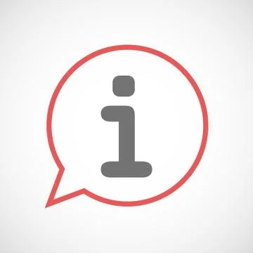 Isolated comic balloon with an info sign Stock Illustration