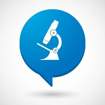 Isolated comic balloon with  a microscope icon Stock Illustration