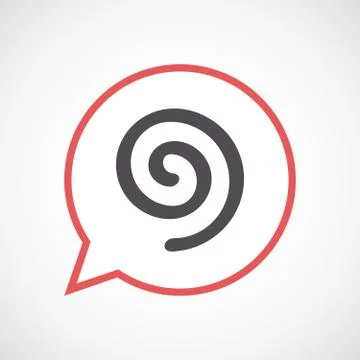 Isolated comic balloon with  a spiral Stock Illustration