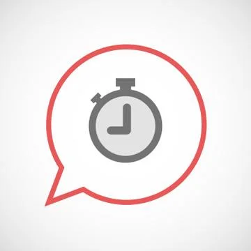 Isolated comic balloon with a timer 스톡 일러스트