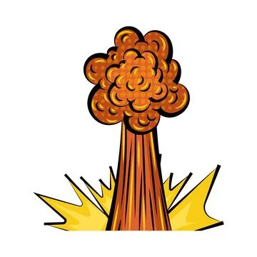 Isolated comic colored explossion expression Vector Illustrazione stock