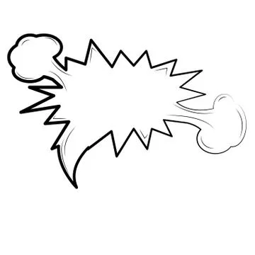 Isolated comic speech bubble Stock Illustration