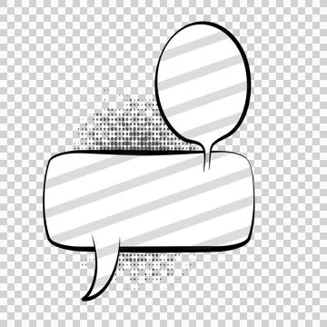 Isolated comic speech bubbles with halftone pattern effect for retro design.. 스톡 일러스트