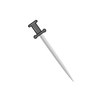 Isolated comic sword icon Stock Illustration