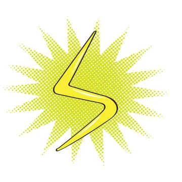 Isolated comic thunder icon 스톡 일러스트