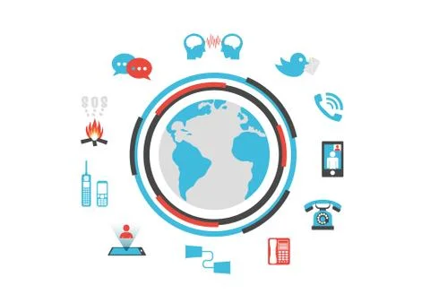 Isolated communication technology Stock Illustration