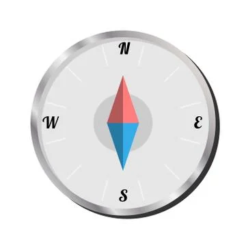 Isolated Compass on white background, Vector Illustration Stock Illustration