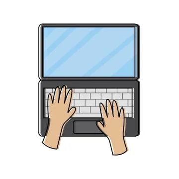 Isolated computer activities Stockillustratie