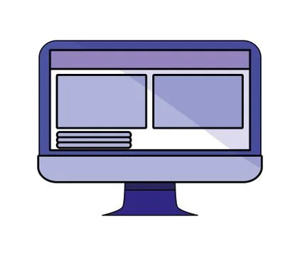 Isolated computer and website vector design イラスト素材