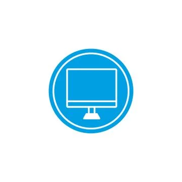 Isolated computer button block flat design Stock Illustration