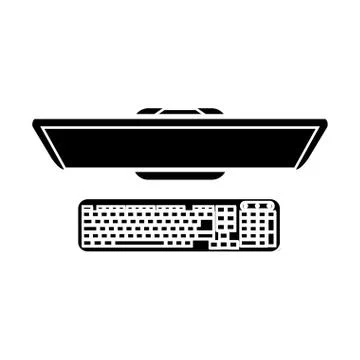 Isolated computer device design Illustrazione stock