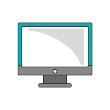 Isolated computer device design Illustrazione stock