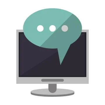 Isolated computer device design Stock Illustration