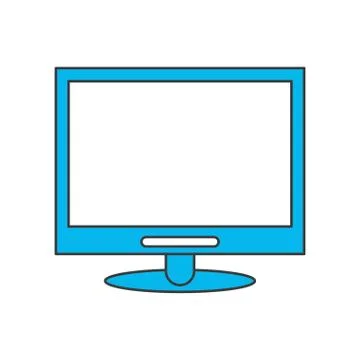Isolated computer device design Stock Illustration