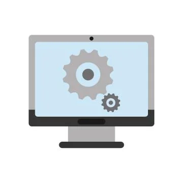 Isolated computer device design Illustrazione stock