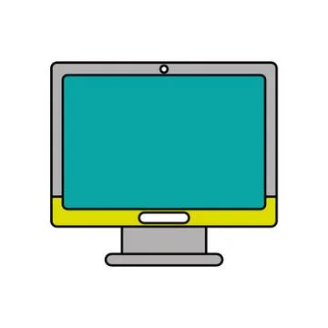 Isolated computer device design Illustrazione stock