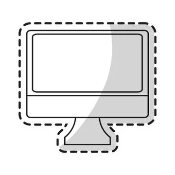 Isolated computer device design Illustrazione stock