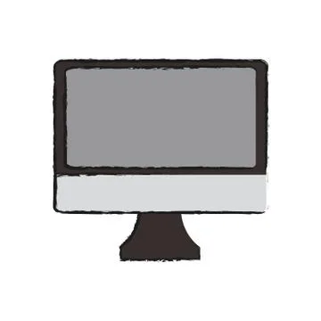 Isolated computer device design Stock Illustration