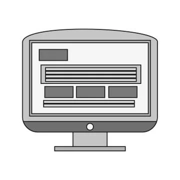 Isolated computer device design Stock Illustration