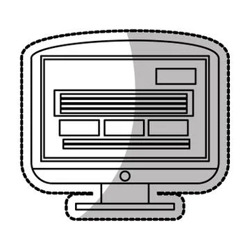 Isolated computer device design Stock Illustration