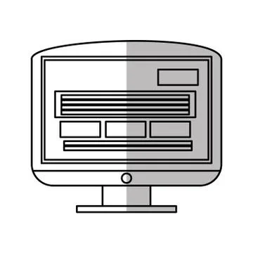 Isolated computer device design Illustrazione stock