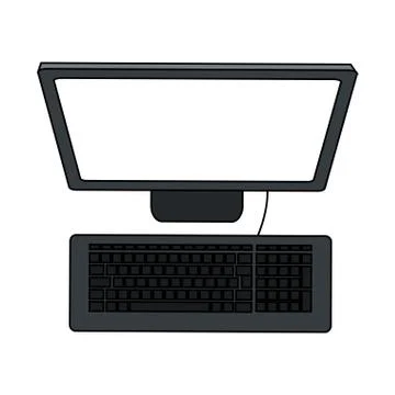 Isolated computer device design Illustrazione stock