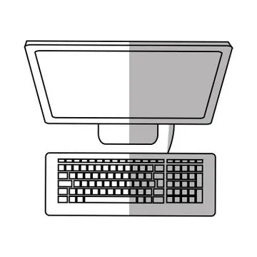 Isolated computer device design Illustrazione stock