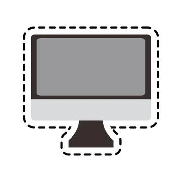 Isolated computer device design Stock Illustration