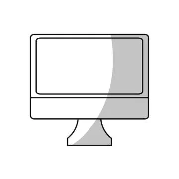 Isolated computer device design Stock Illustration