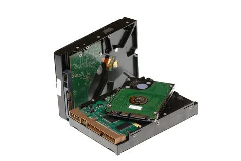 Isolated computer hard disk drives Stock Photos