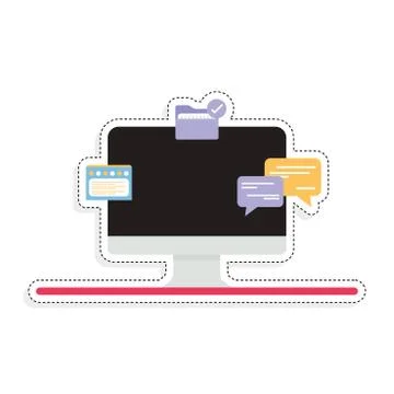 Isolated computer screen icon Stock Illustration