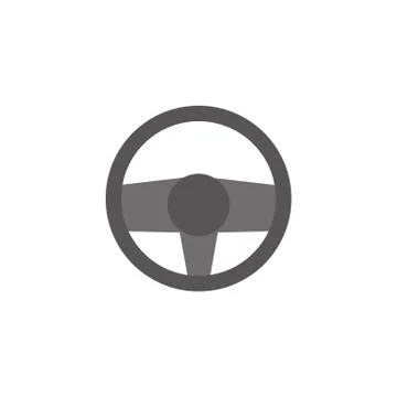 Isolated computer steering wheel flat design Stock Illustration